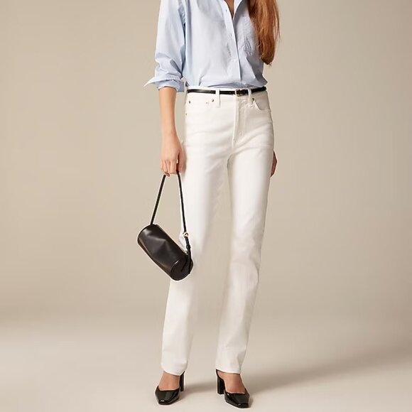 J.Crew Cream Women's Slim-straight jean Size 27 White Denim Color - Picture 1 of 6